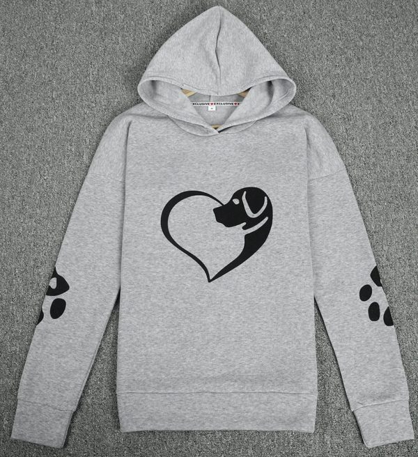 Doggy Love Paw Print Long Sleeved Sweatshirt